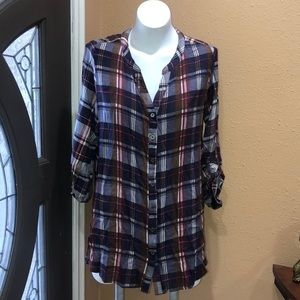 Annabelle plaid button up shirt